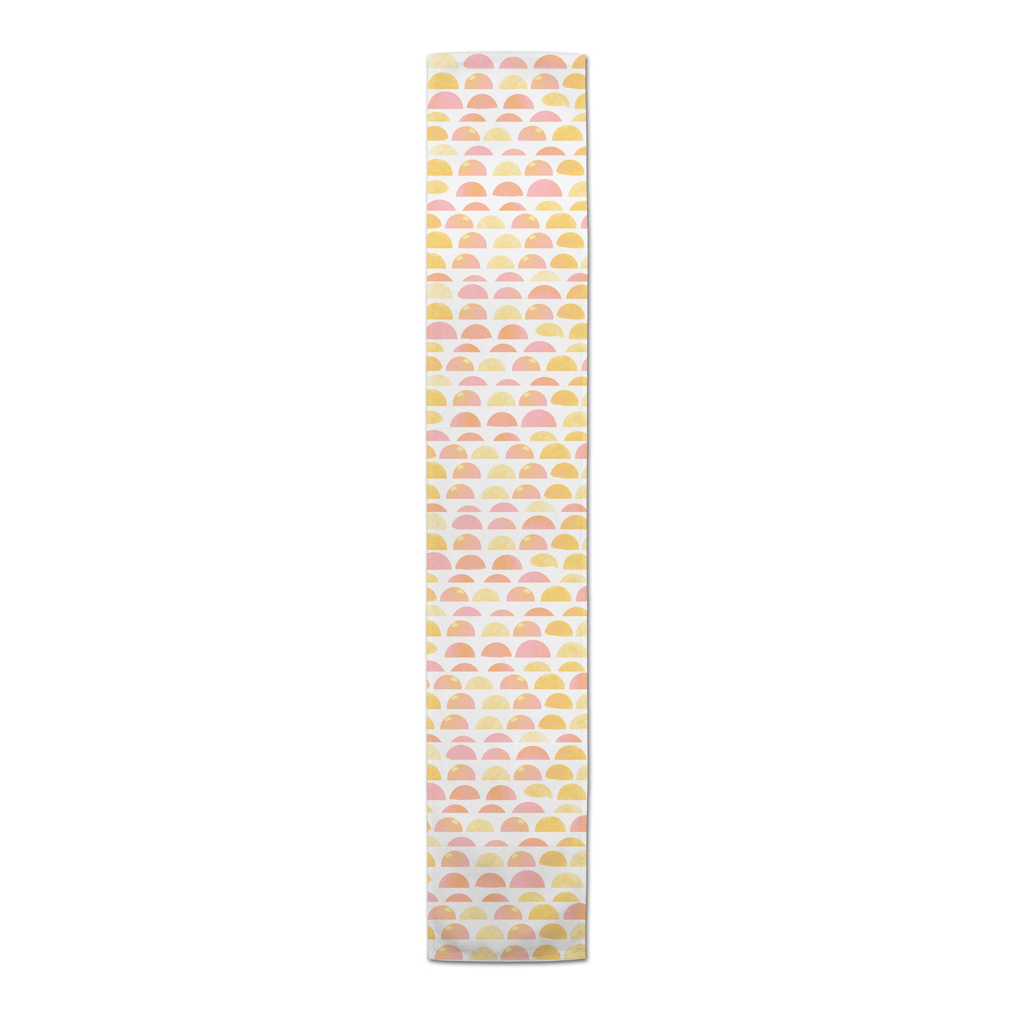 Pink & Yellow Half Circles Outdoor Table Runner